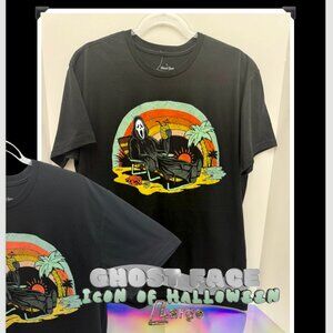 Ghost Face Icon of Halloween T-Shirt Black Short-sleeve Size L NwT